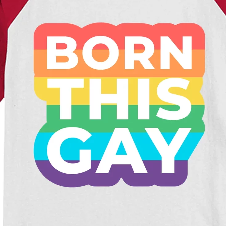 Lgbtq Pride Stonewall Born This Gay Great Gift Kids Colorblock Raglan Jersey