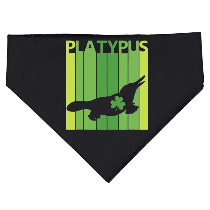 Lucky Platypus St Patrick's Day Irish Gift USA-Made Doggie Bandana