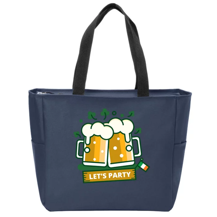 Let's Party St Patrick's Day Ireland Zip Tote Bag