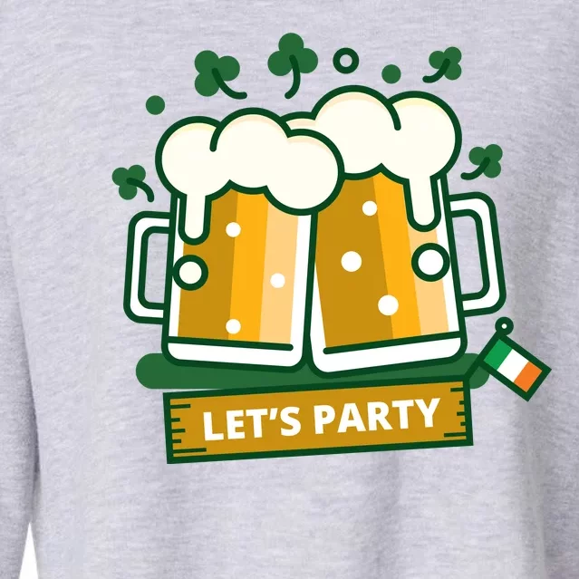 Let's Party St Patrick's Day Ireland Cropped Pullover Crew