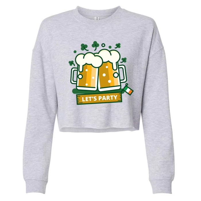 Let's Party St Patrick's Day Ireland Cropped Pullover Crew