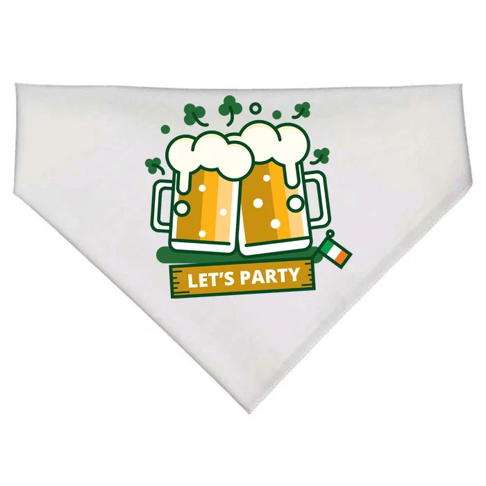 Let's Party St Patrick's Day Ireland USA-Made Doggie Bandana