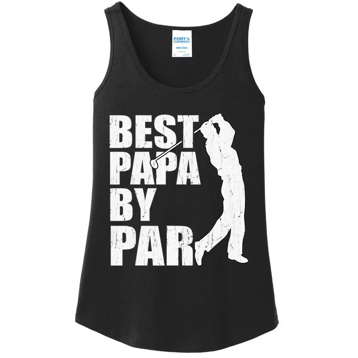 Let's Par Tee Golf Player Golfer Dad Papa Funny Ladies Essential Tank