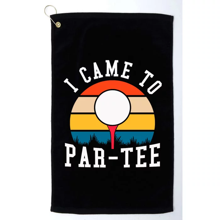 Let's Par Tee Partee Funny Golfing Retro Vintage Golfer Platinum Collection Golf Towel