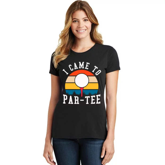 Let's Par Tee Partee Funny Golfing Retro Vintage Golfer Women's T-Shirt