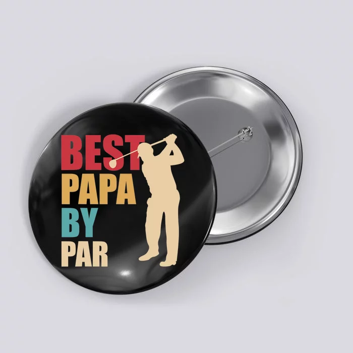 Let's Par Tee Golf Player Golfer Dad Papa Button