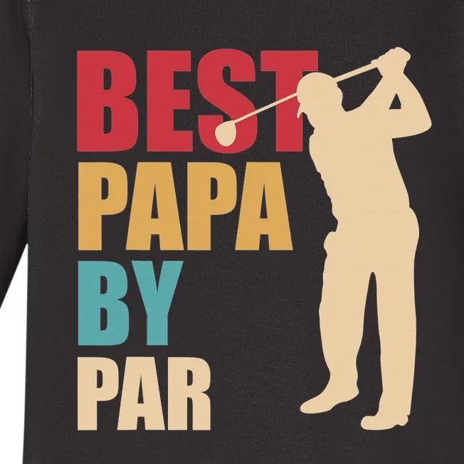 Let's Par Tee Golf Player Golfer Dad Papa Baby Long Sleeve Bodysuit