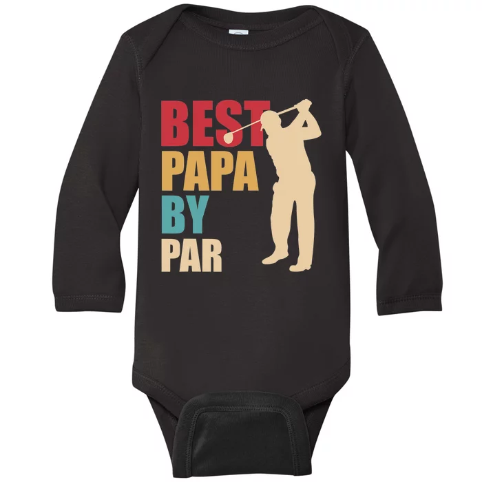 Let's Par Tee Golf Player Golfer Dad Papa Baby Long Sleeve Bodysuit