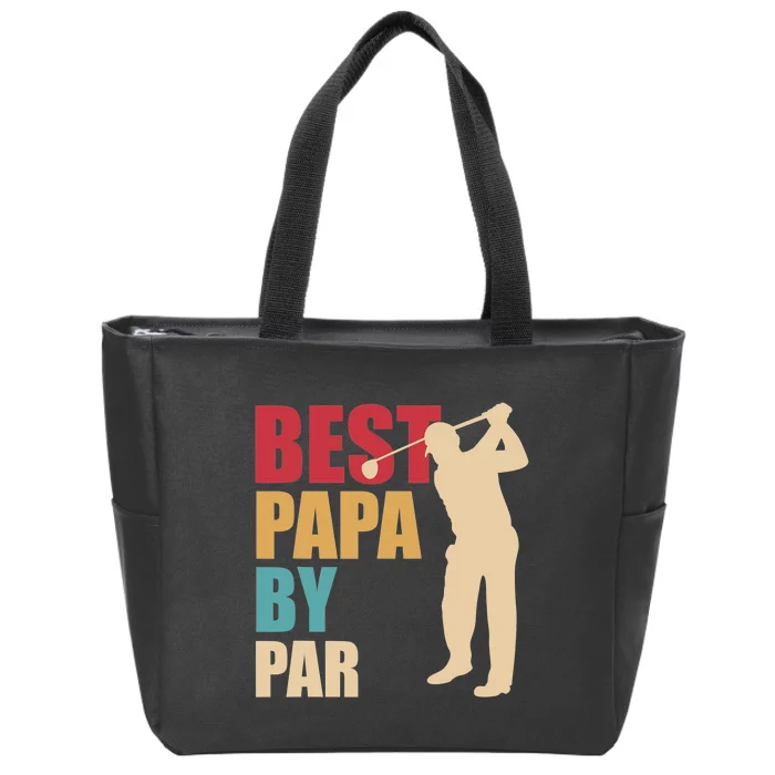 Let's Par Tee Golf Player Golfer Dad Papa Zip Tote Bag