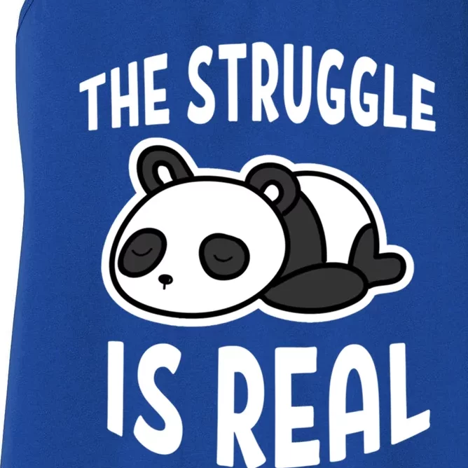 Lazy Panda The Struggle Is Real Cute Gift Women's Racerback Tank