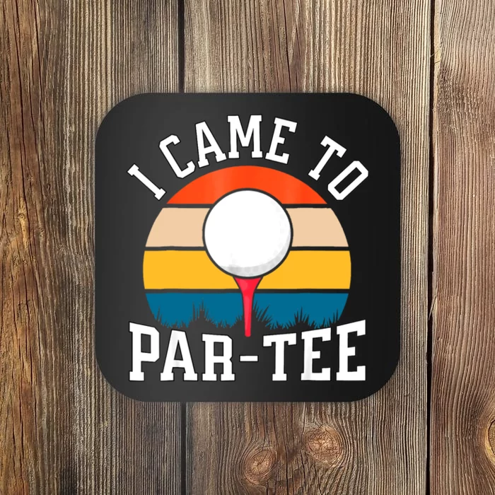 Let's Par Tee Partee Funny Golfing Retro Vintage Golfer Coaster