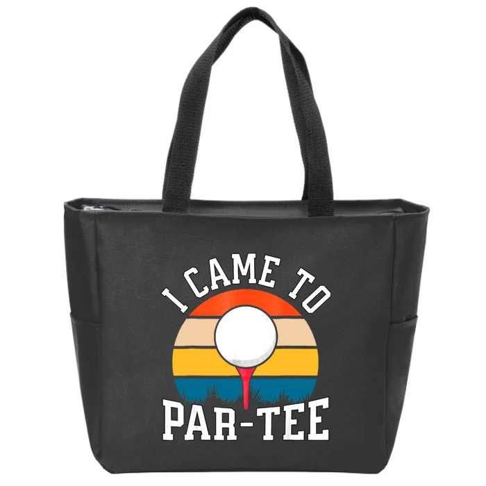 Let's Par Tee Partee Funny Golfing Retro Vintage Golfer Zip Tote Bag