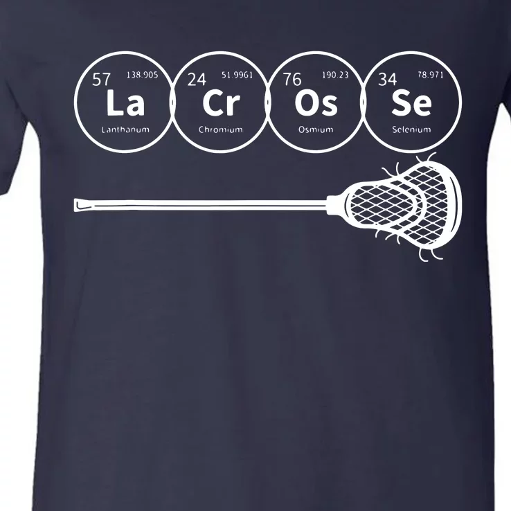 Lacrosse Periodic Table Of Elements Chemistry Gift V-Neck T-Shirt