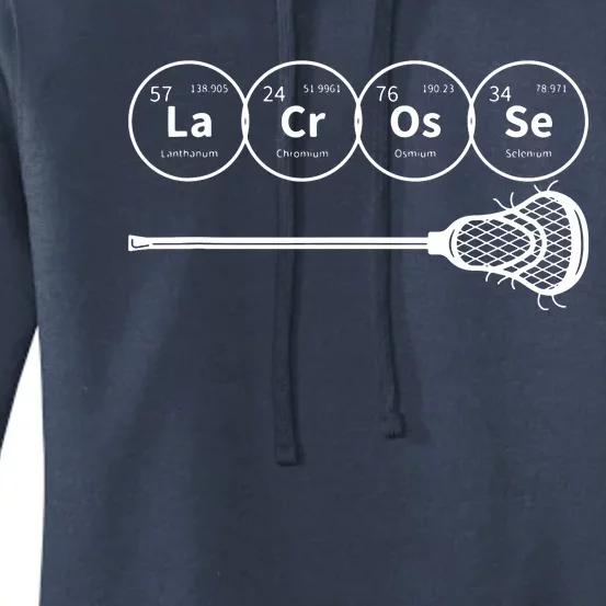 Lacrosse Periodic Table Of Elements Chemistry Gift Women's Pullover Hoodie