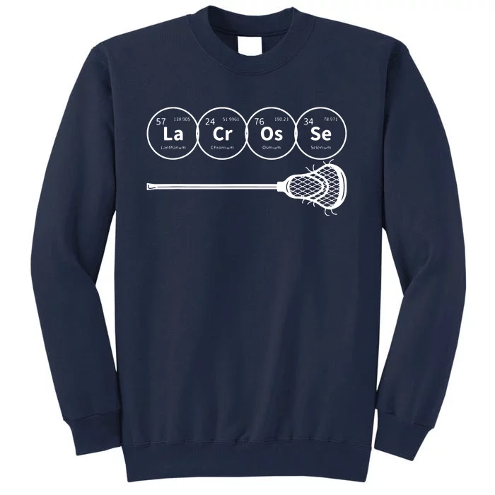 Lacrosse Periodic Table Of Elements Chemistry Gift Tall Sweatshirt