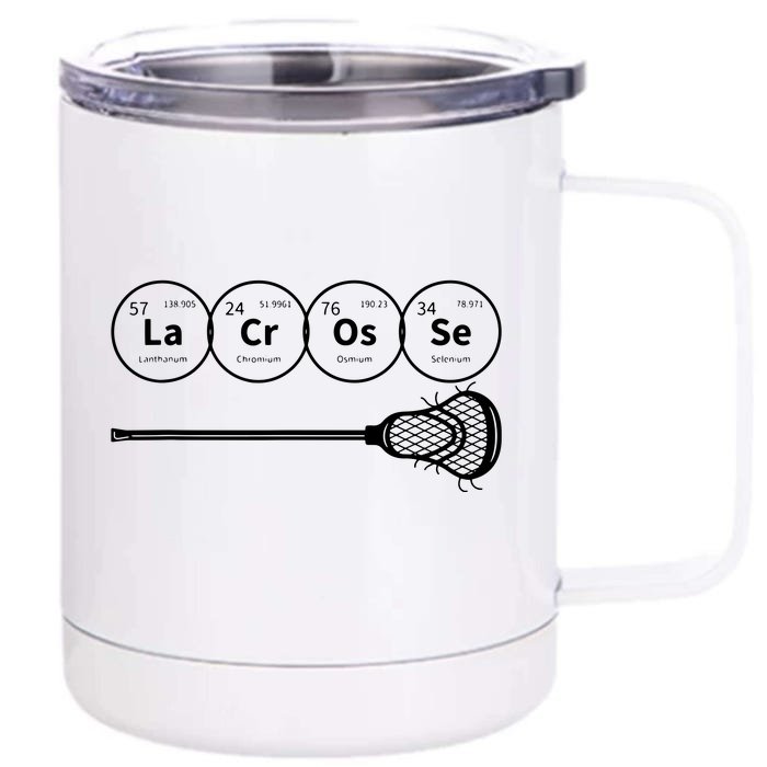 Lacrosse Periodic Table Of Elements Chemistry Gift Front & Back 12oz Stainless Steel Tumbler Cup