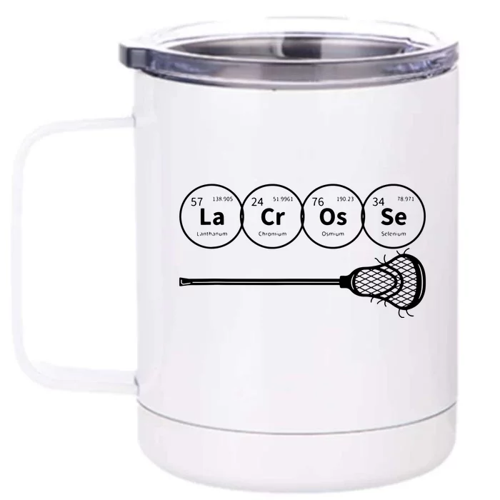 Lacrosse Periodic Table Of Elements Chemistry Gift Front & Back 12oz Stainless Steel Tumbler Cup