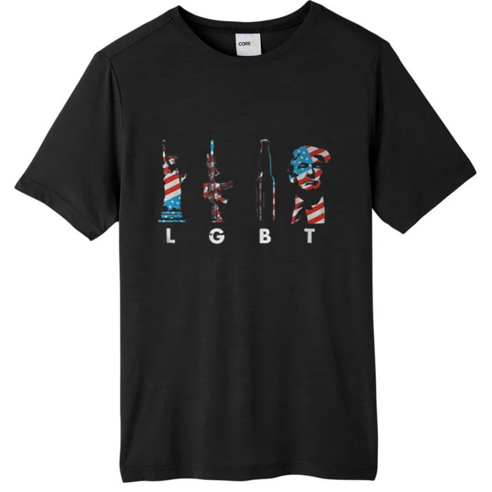 LGBT Pride Trump American Flag 4th Of July ChromaSoft Performance T-Shirt