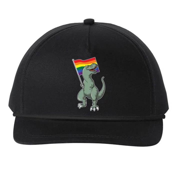 LGBT Pride TRex Dinosaur Snapback Five-Panel Rope Hat