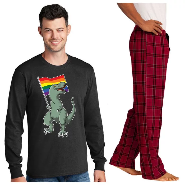 LGBT Pride TRex Dinosaur Long Sleeve Pajama Set