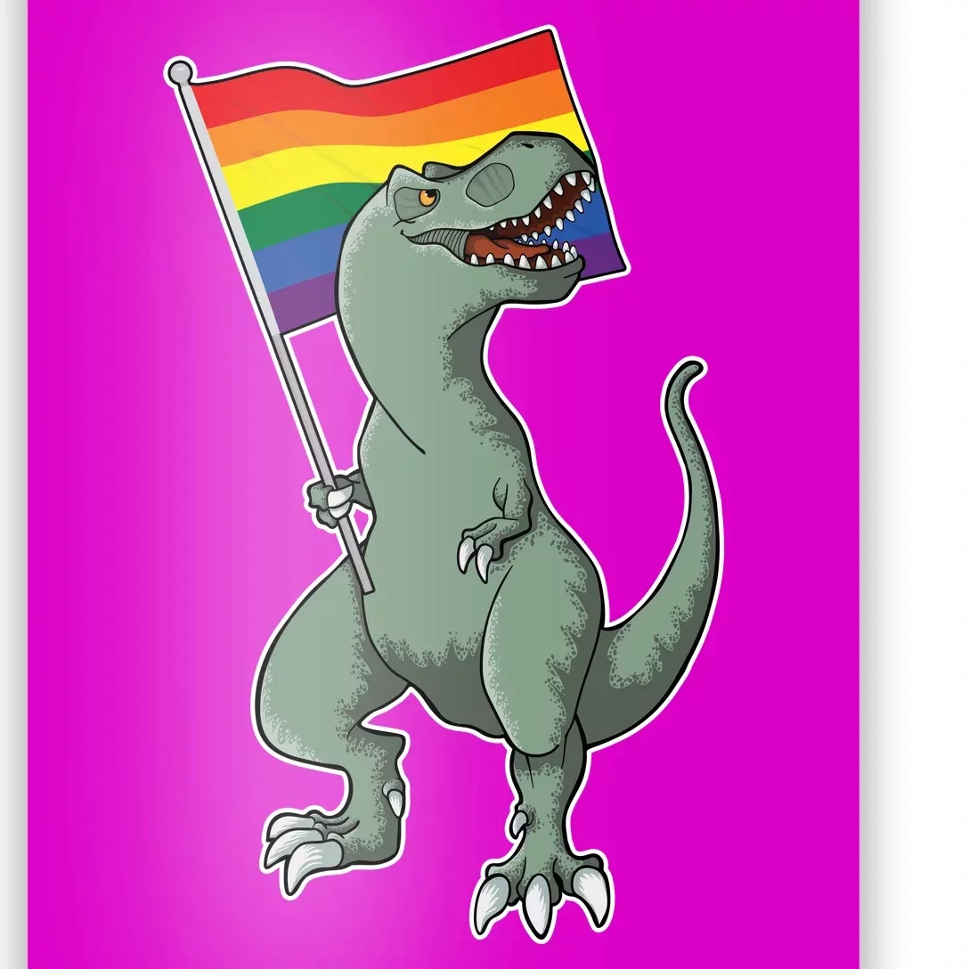 LGBT Pride TRex Dinosaur Poster