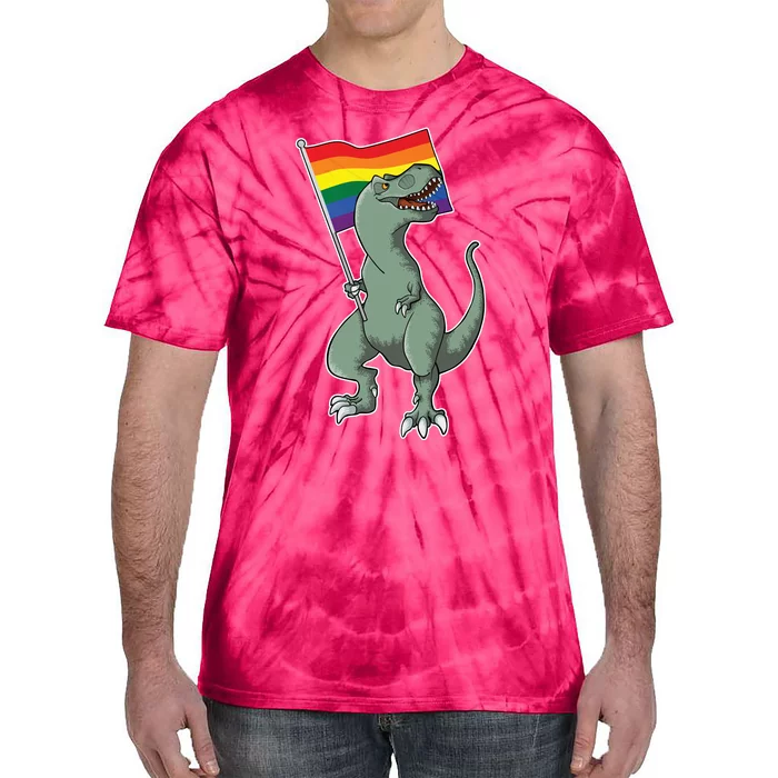 LGBT Pride TRex Dinosaur Tie-Dye T-Shirt