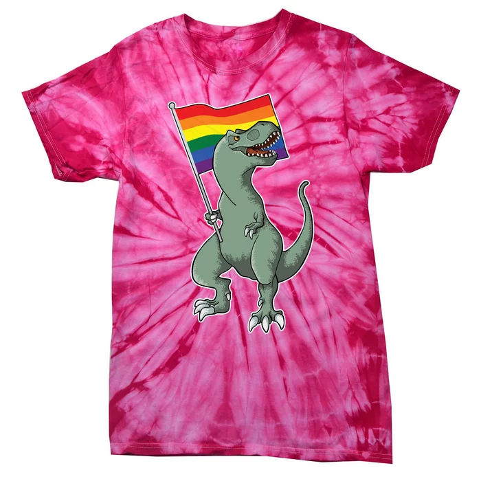 LGBT Pride TRex Dinosaur Tie-Dye T-Shirt