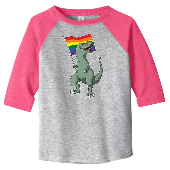 LGBT Pride TRex Dinosaur Toddler Fine Jersey T-Shirt