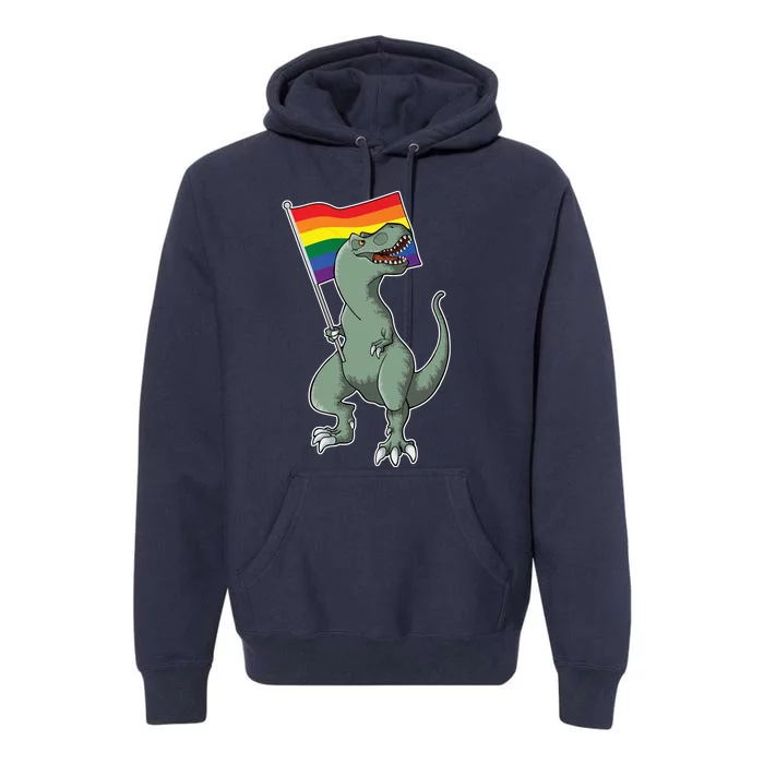 LGBT Pride TRex Dinosaur Premium Hoodie