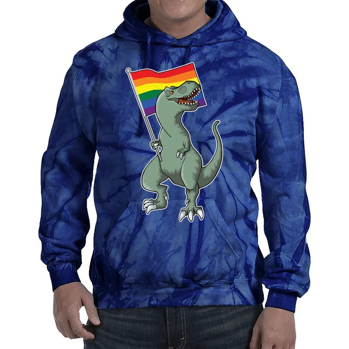 LGBT Pride TRex Dinosaur Tie Dye Hoodie