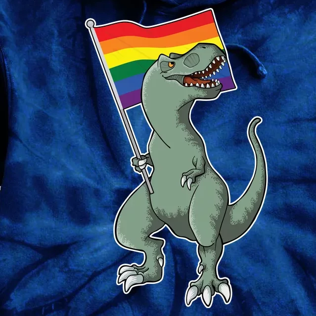 LGBT Pride TRex Dinosaur Tie Dye Hoodie