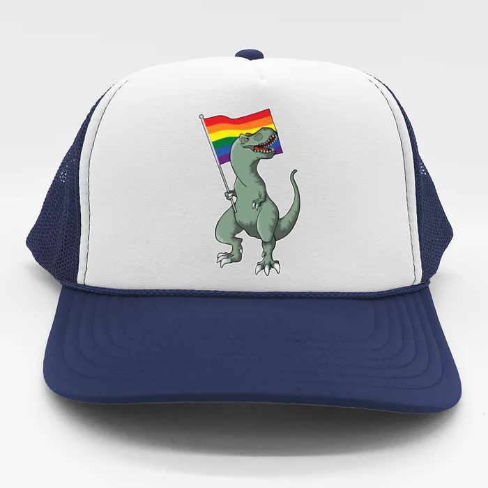 LGBT Pride TRex Dinosaur Trucker Hat