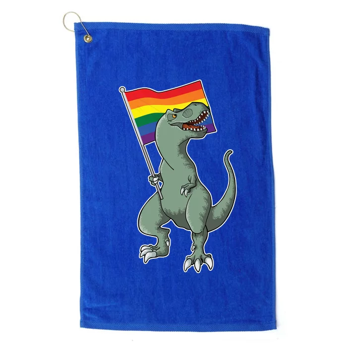 LGBT Pride TRex Dinosaur Platinum Collection Golf Towel