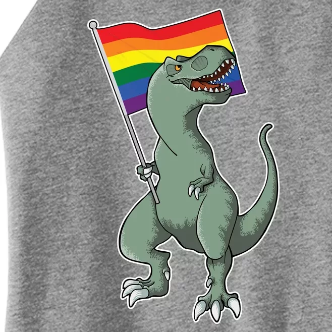 LGBT Pride TRex Dinosaur Women’s Perfect Tri Rocker Tank