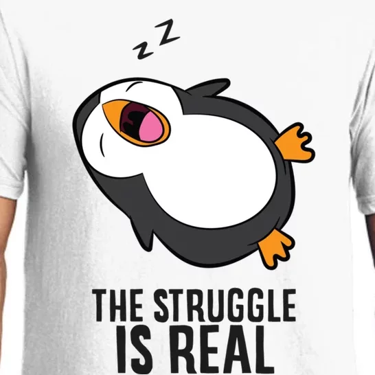 Lazy Penguin The Struggle Is Real Gift Pajama Set