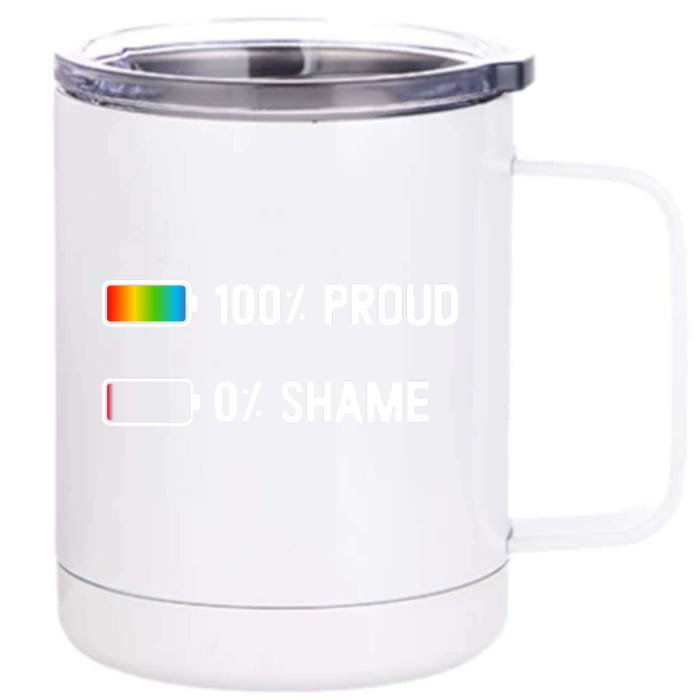 LGBT Pride T Design Front & Back 12oz Stainless Steel Tumbler Cup