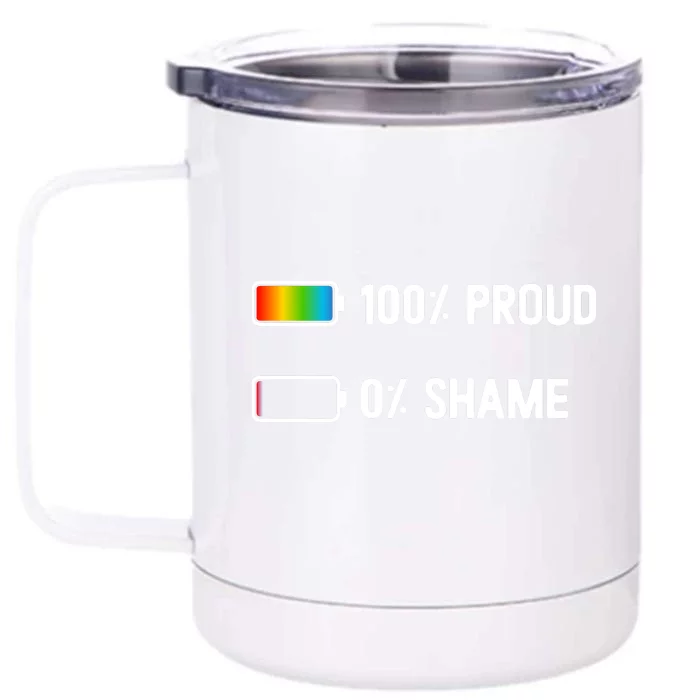 LGBT Pride T Design Front & Back 12oz Stainless Steel Tumbler Cup