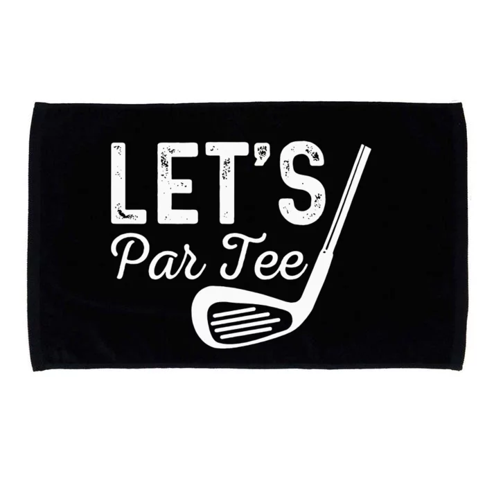 Let's Par Tee Golf Ball vintage Golf Quote Party Microfiber Hand Towel