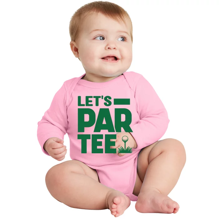 Lets Par Tee Golf Baby Long Sleeve Bodysuit