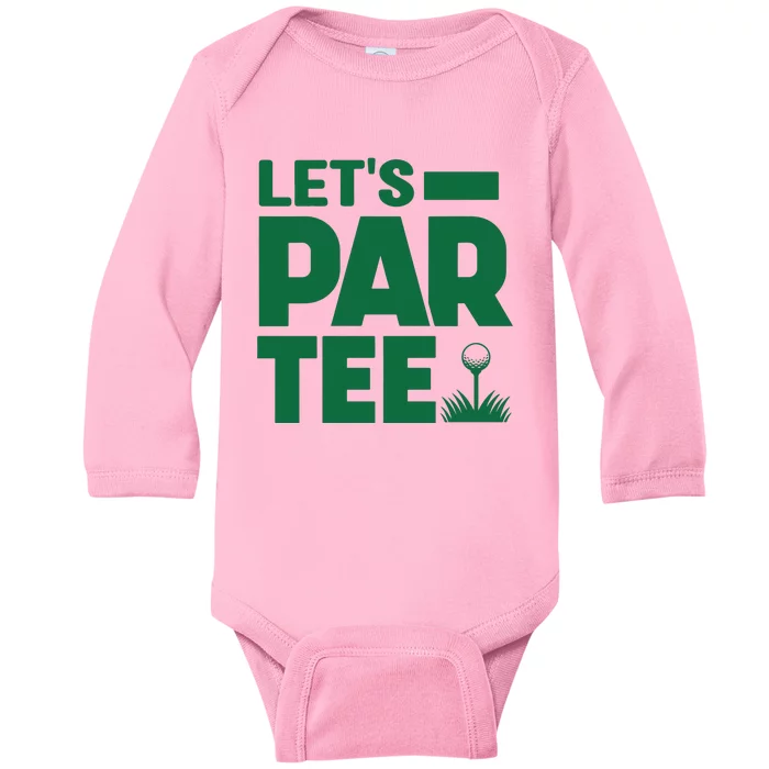 Lets Par Tee Golf Baby Long Sleeve Bodysuit