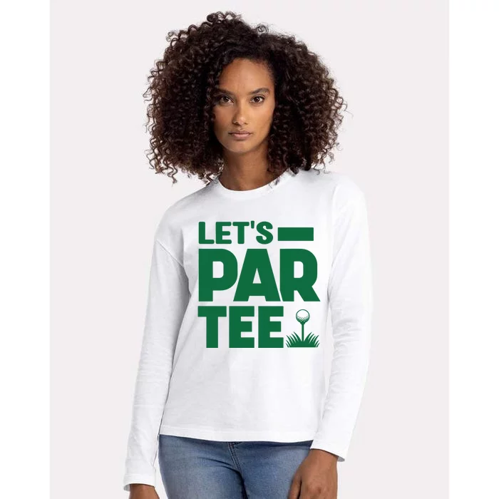 Lets Par Tee Golf Womens Cotton Relaxed Long Sleeve T-Shirt