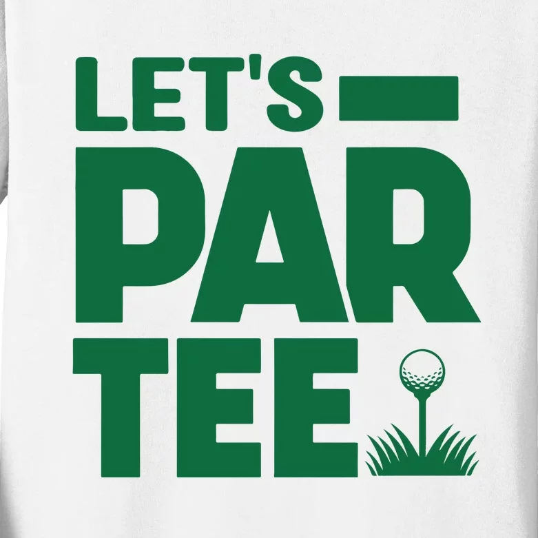 Lets Par Tee Golf Kids Long Sleeve Shirt