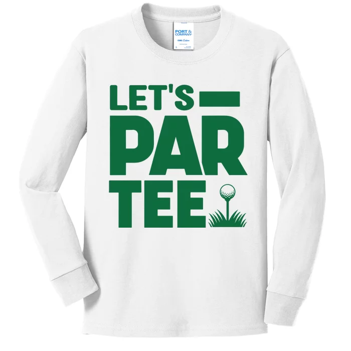 Lets Par Tee Golf Kids Long Sleeve Shirt