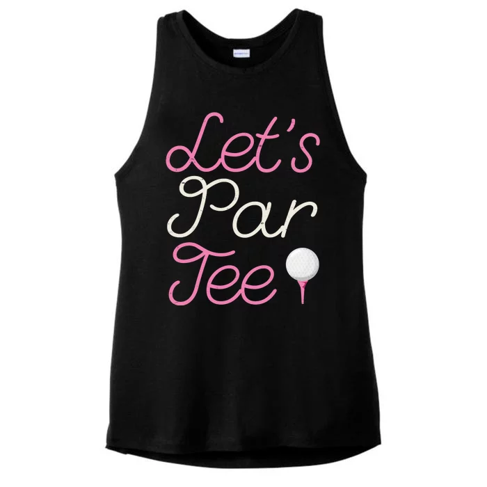 Lets Par Tee Funny Party Golf Ladies Tri-Blend Wicking Tank