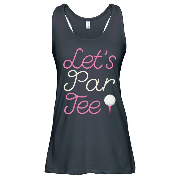 Lets Par Tee Funny Party Golf Ladies Essential Flowy Tank