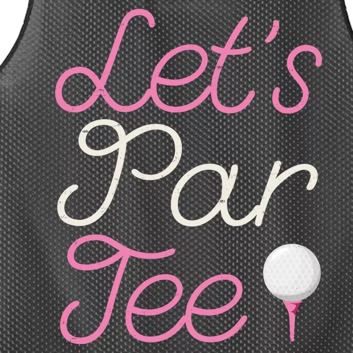 Lets Par Tee Funny Party Golf Mesh Reversible Basketball Jersey Tank