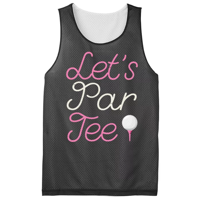 Lets Par Tee Funny Party Golf Mesh Reversible Basketball Jersey Tank