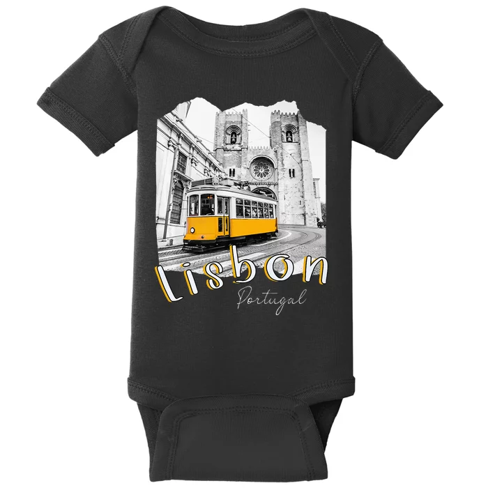 Lisbon Portugal Tram Portuguese Souvenirs Lisboa Lisbon City Baby Bodysuit