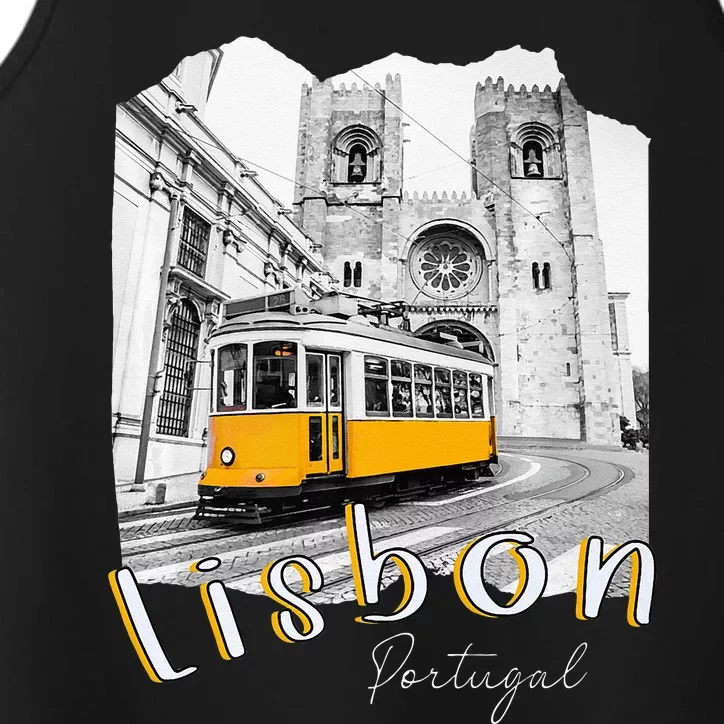 Lisbon Portugal Tram Portuguese Souvenirs Lisboa Lisbon City Performance Tank