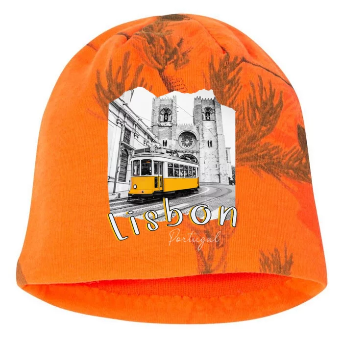 Lisbon Portugal Tram Portuguese Souvenirs Lisboa Lisbon City Kati - Camo Knit Beanie